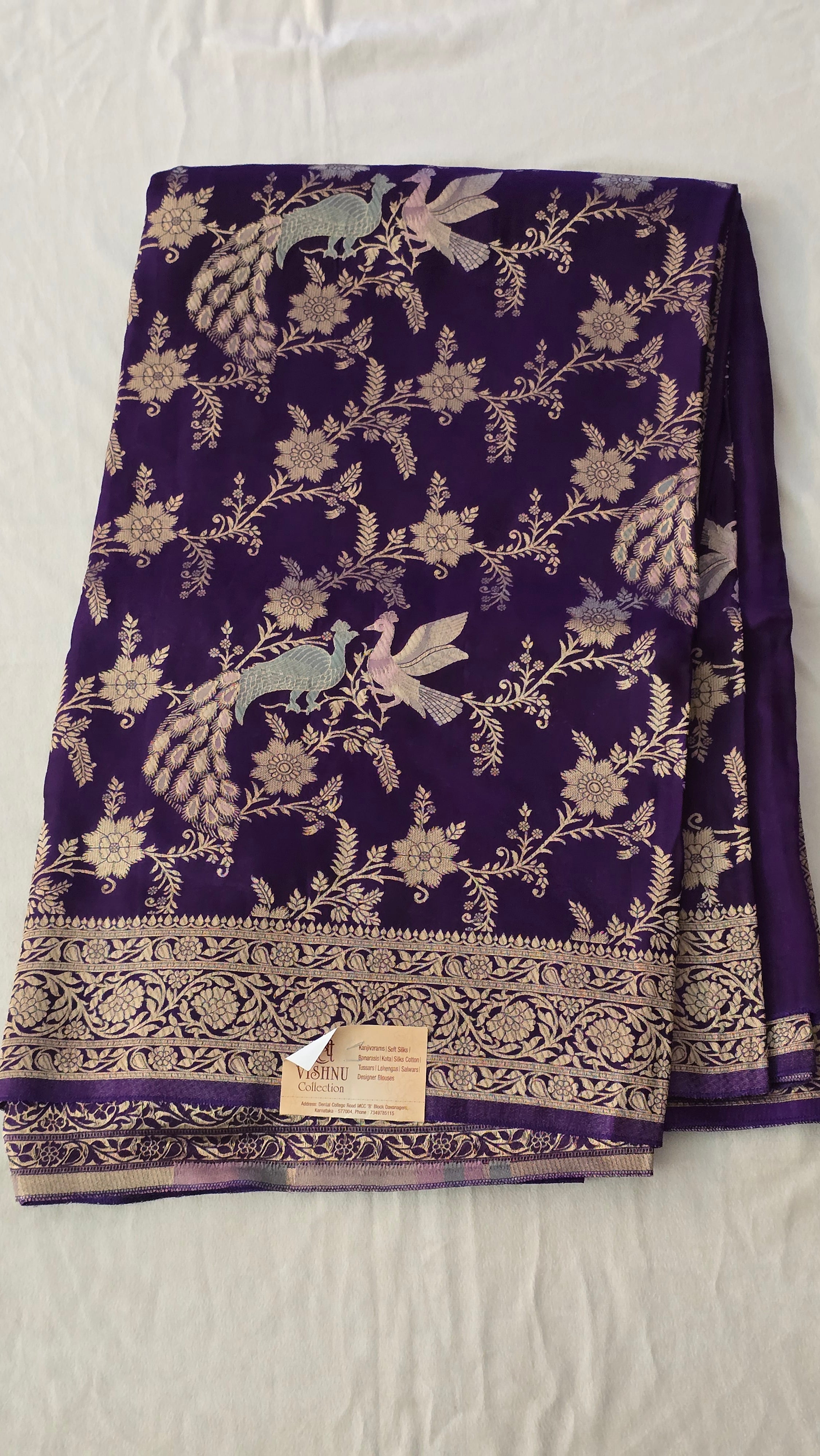 Mashroom Silk All Over Jaal  Meena - 7105