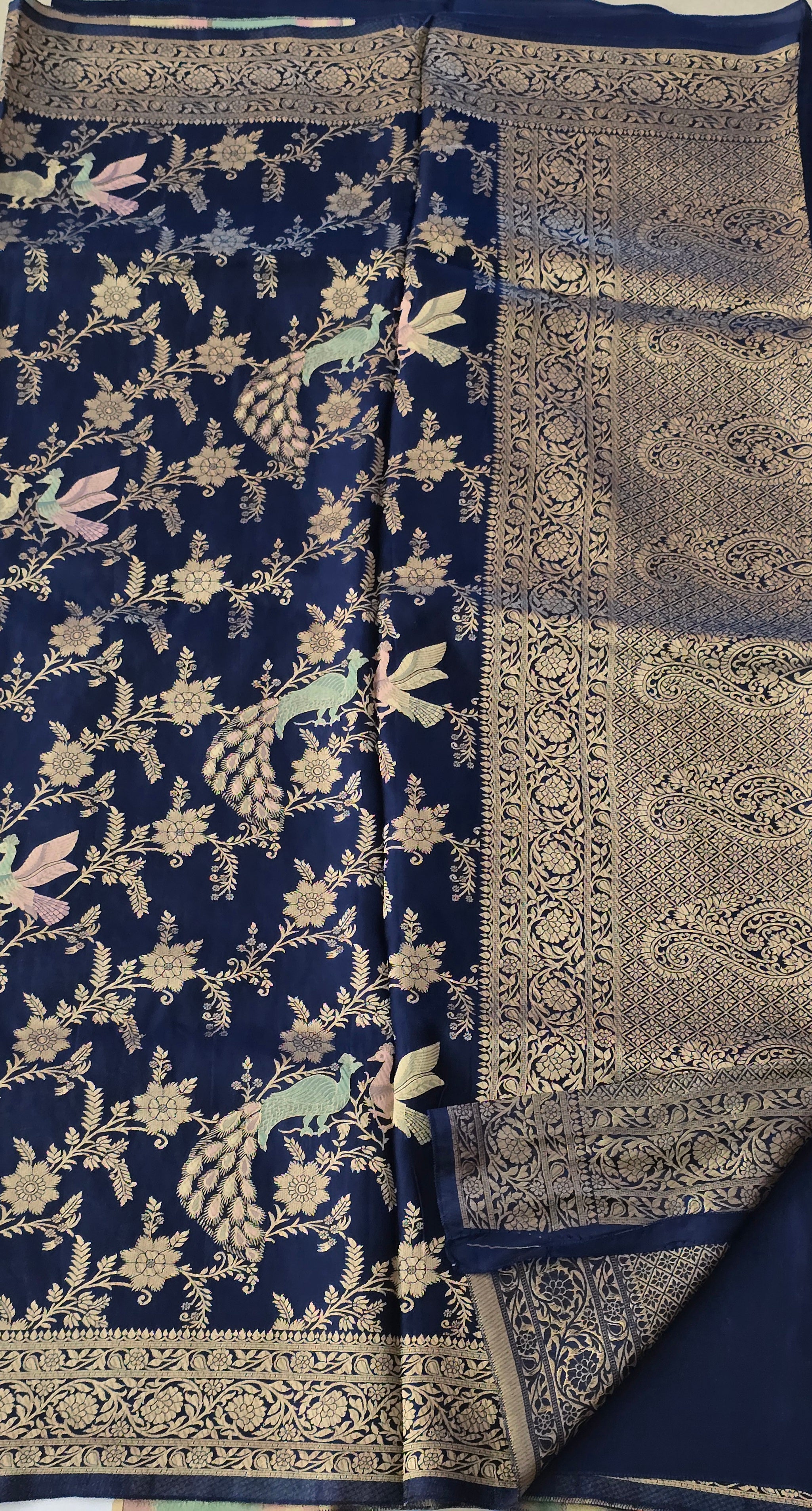 Mashroom Silk All Over Jaal  Meena - 7105