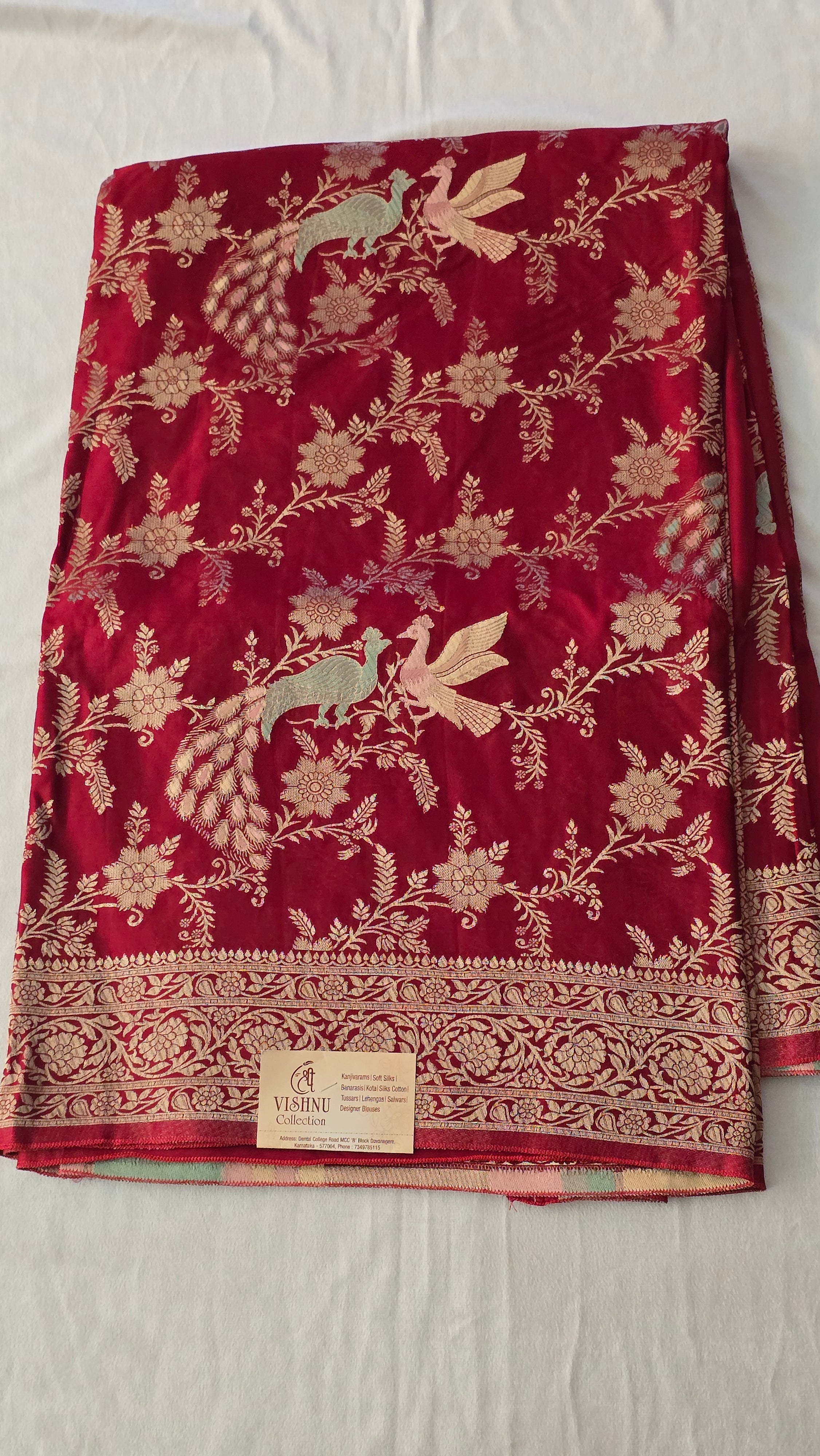 Mashroom Silk All Over Jaal  Meena - 7105