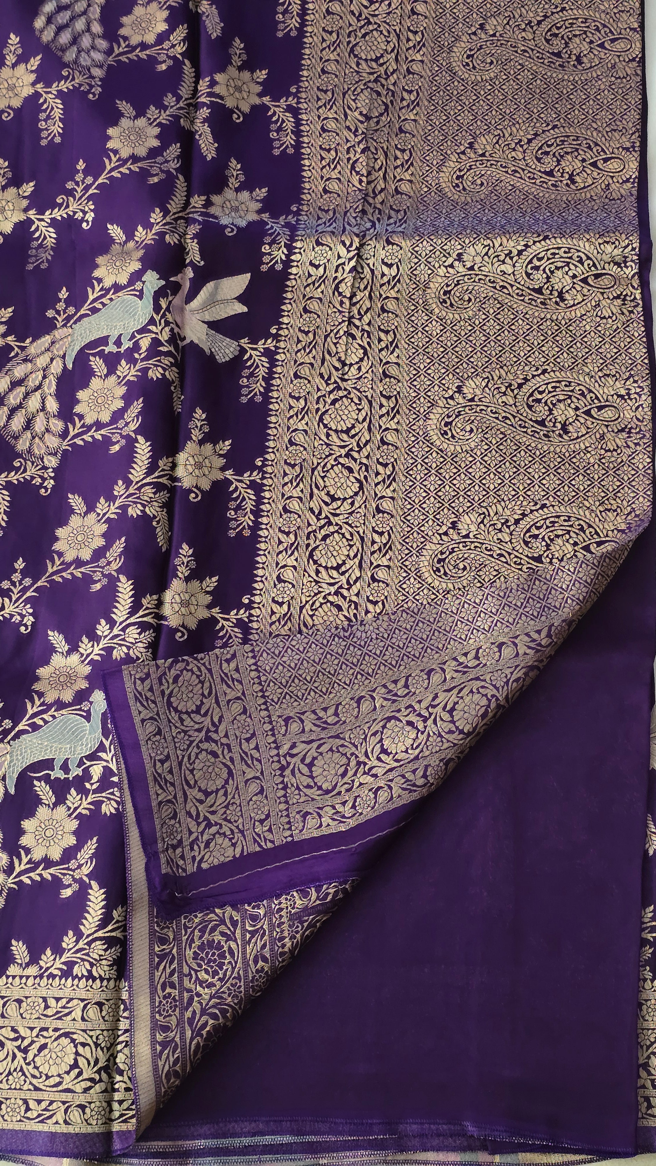 Mashroom Silk All Over Jaal  Meena - 7105