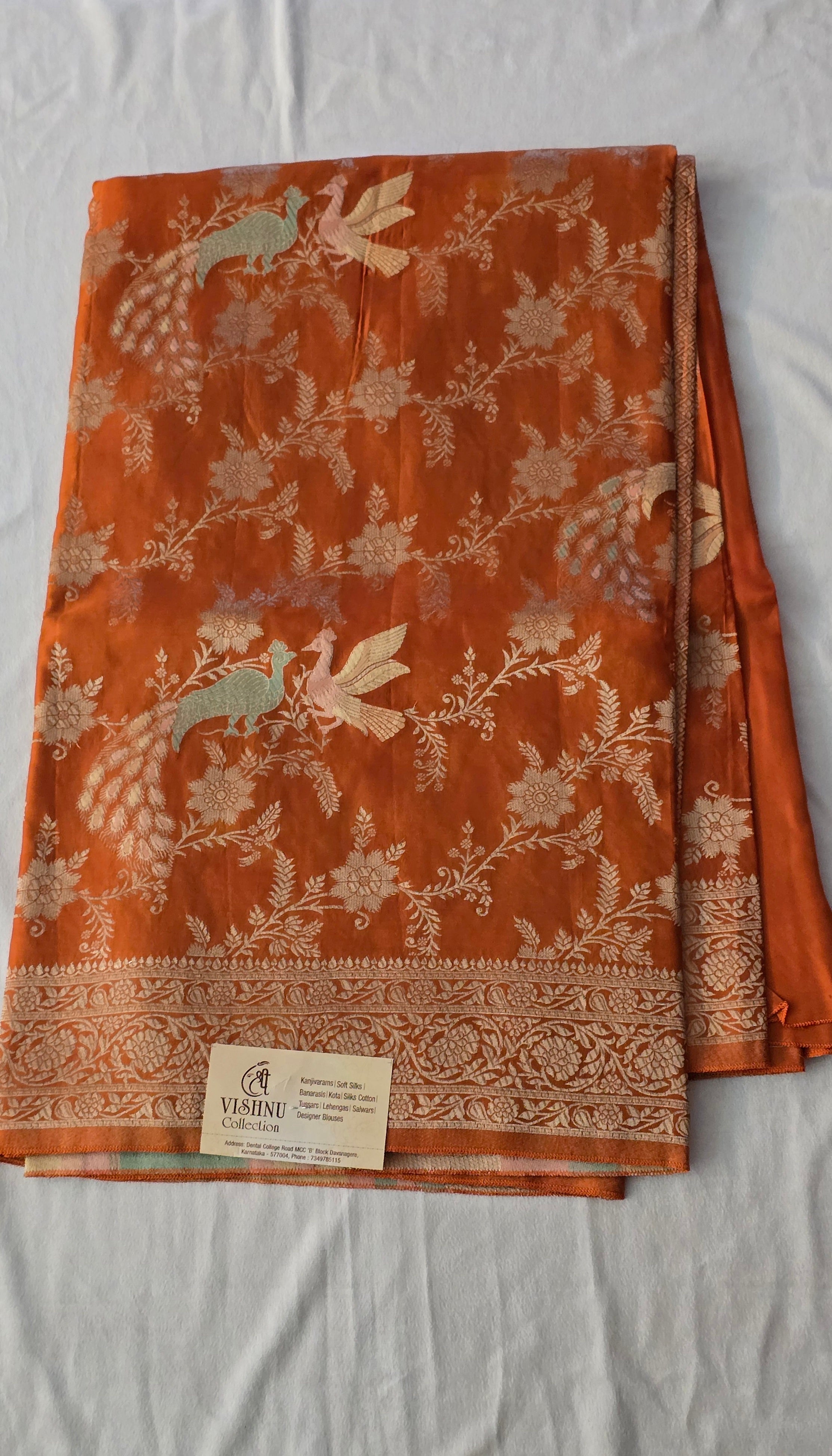 Mashroom Silk All Over Jaal  Meena - 7105