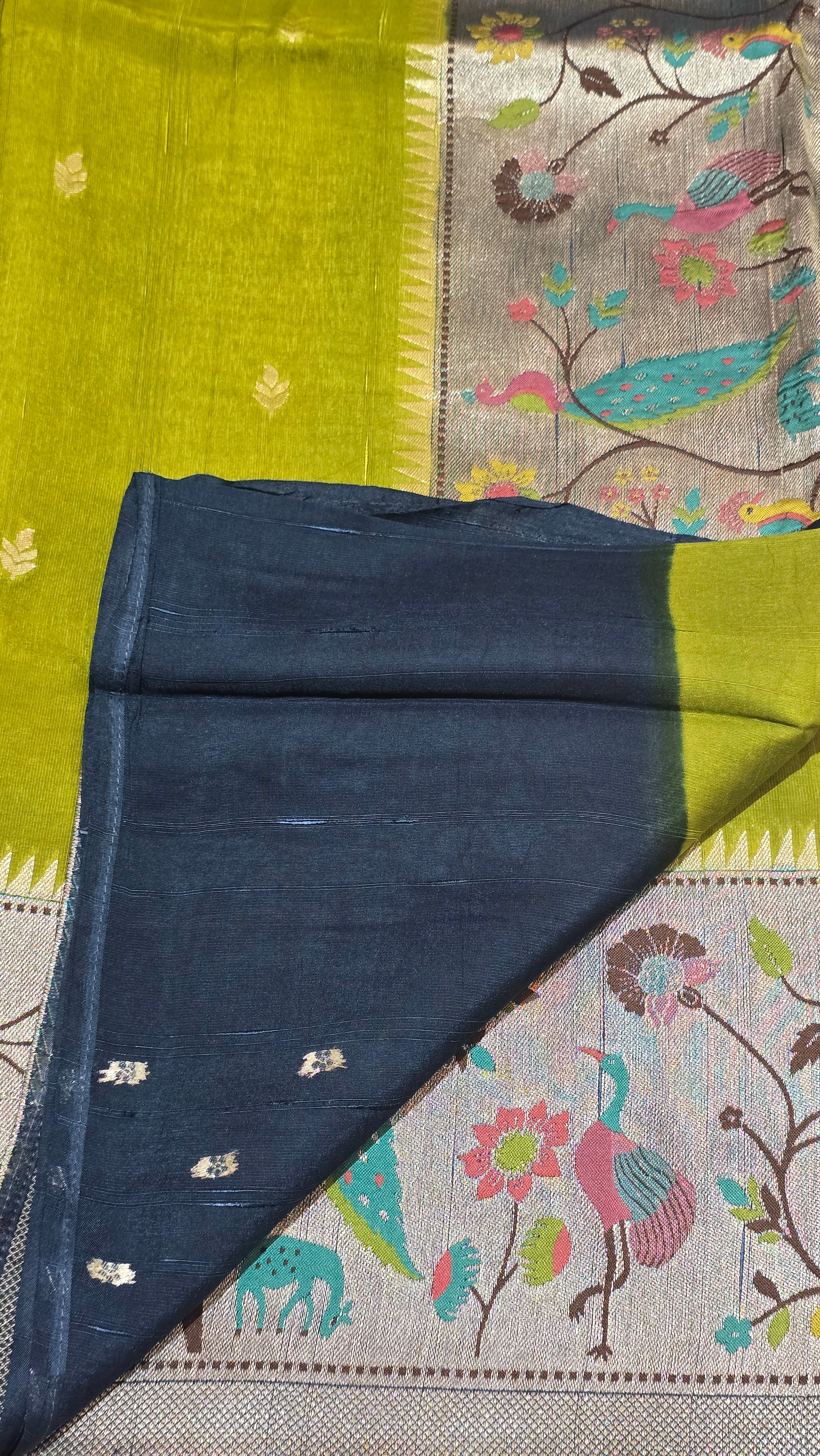 Jutte Tusser Silk with Paithani Boarder - 7108