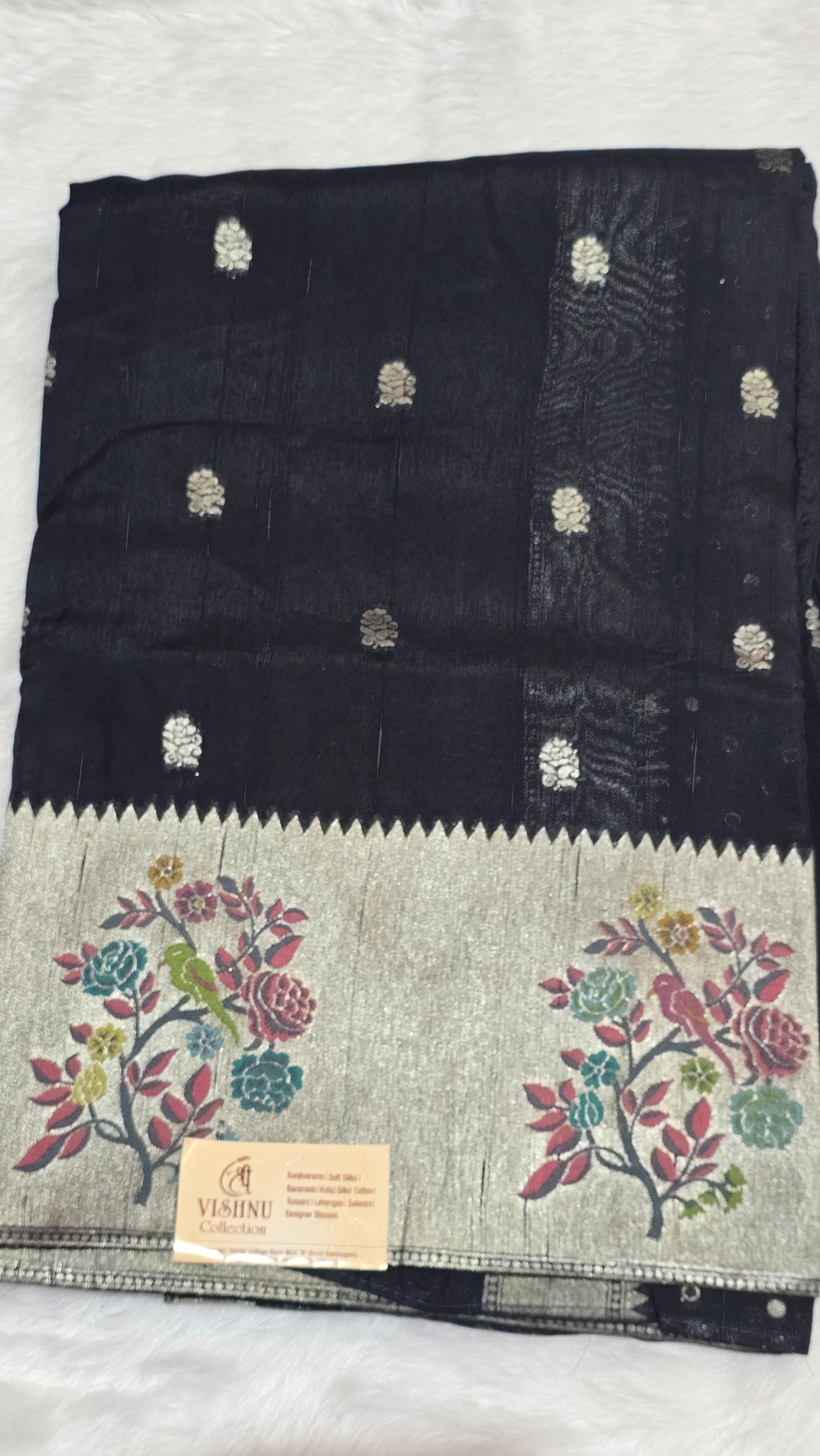 Jutte Tusser Paithani Boarder - 7107