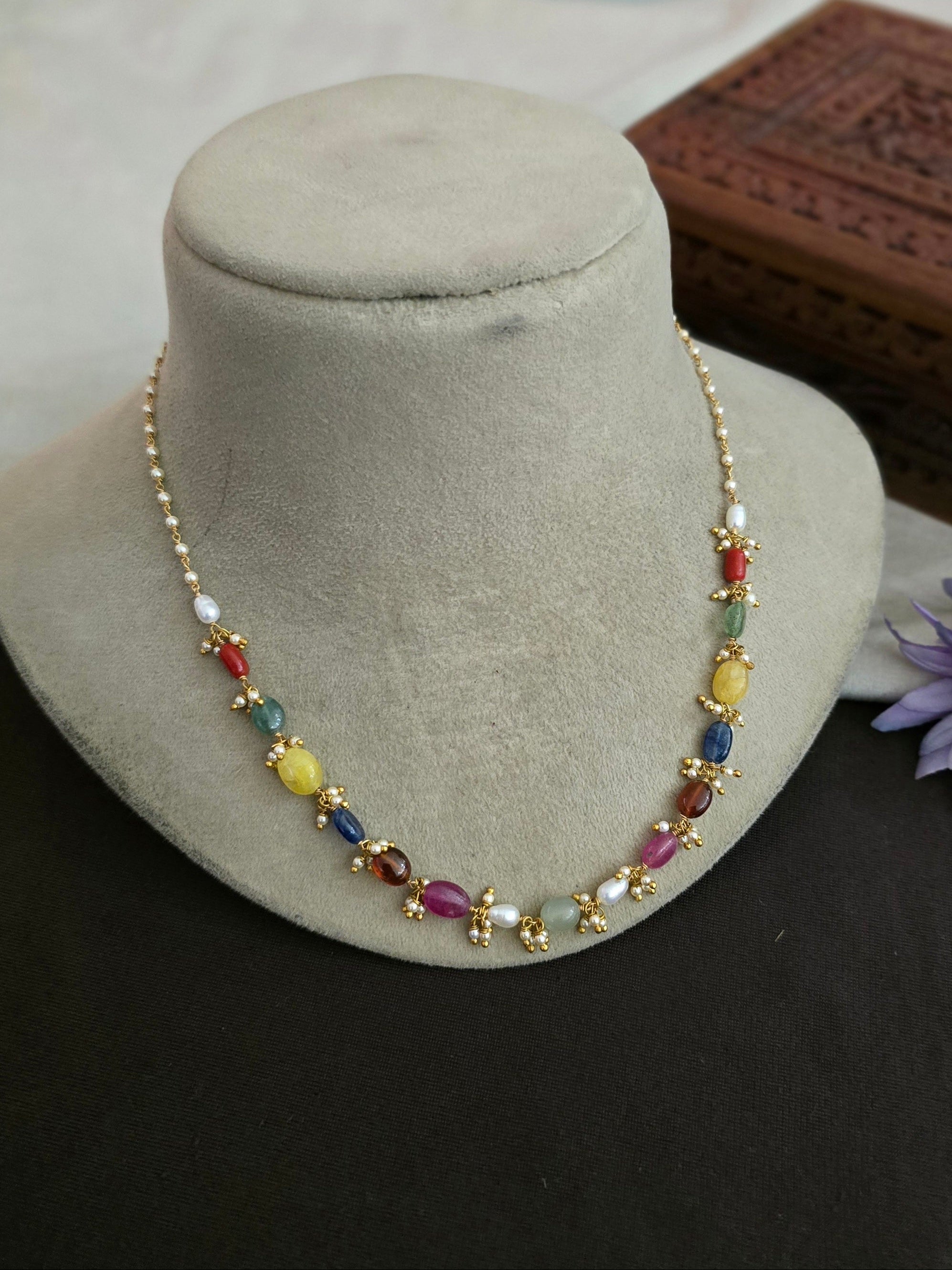 Swarovski with Navaratana Beads - SV3114