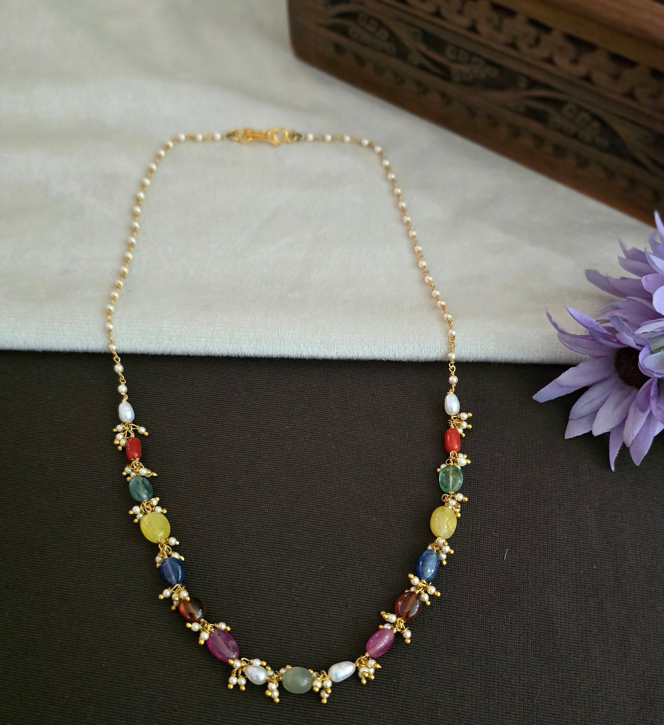 Swarovski with Navaratana Beads - SV3114