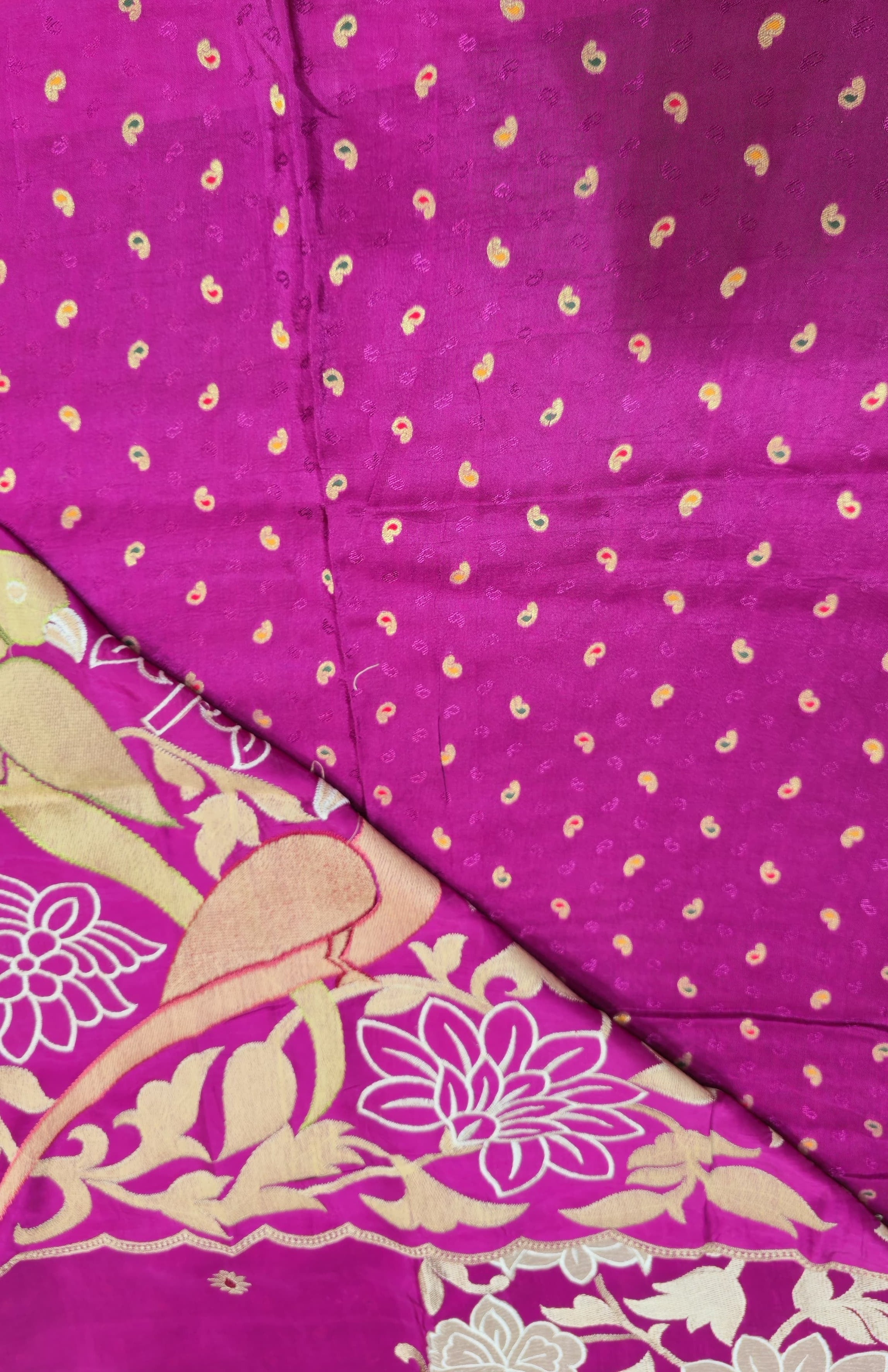 Soft Tissur Silk Saree With Embrodery Work - 7120