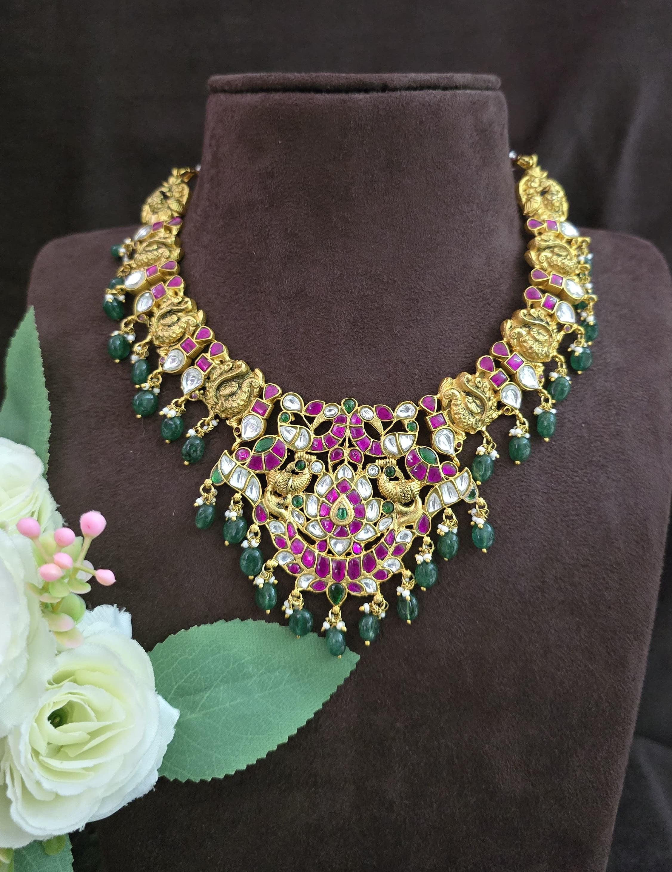Antique Nakshi Kundan Neckset - SV3152