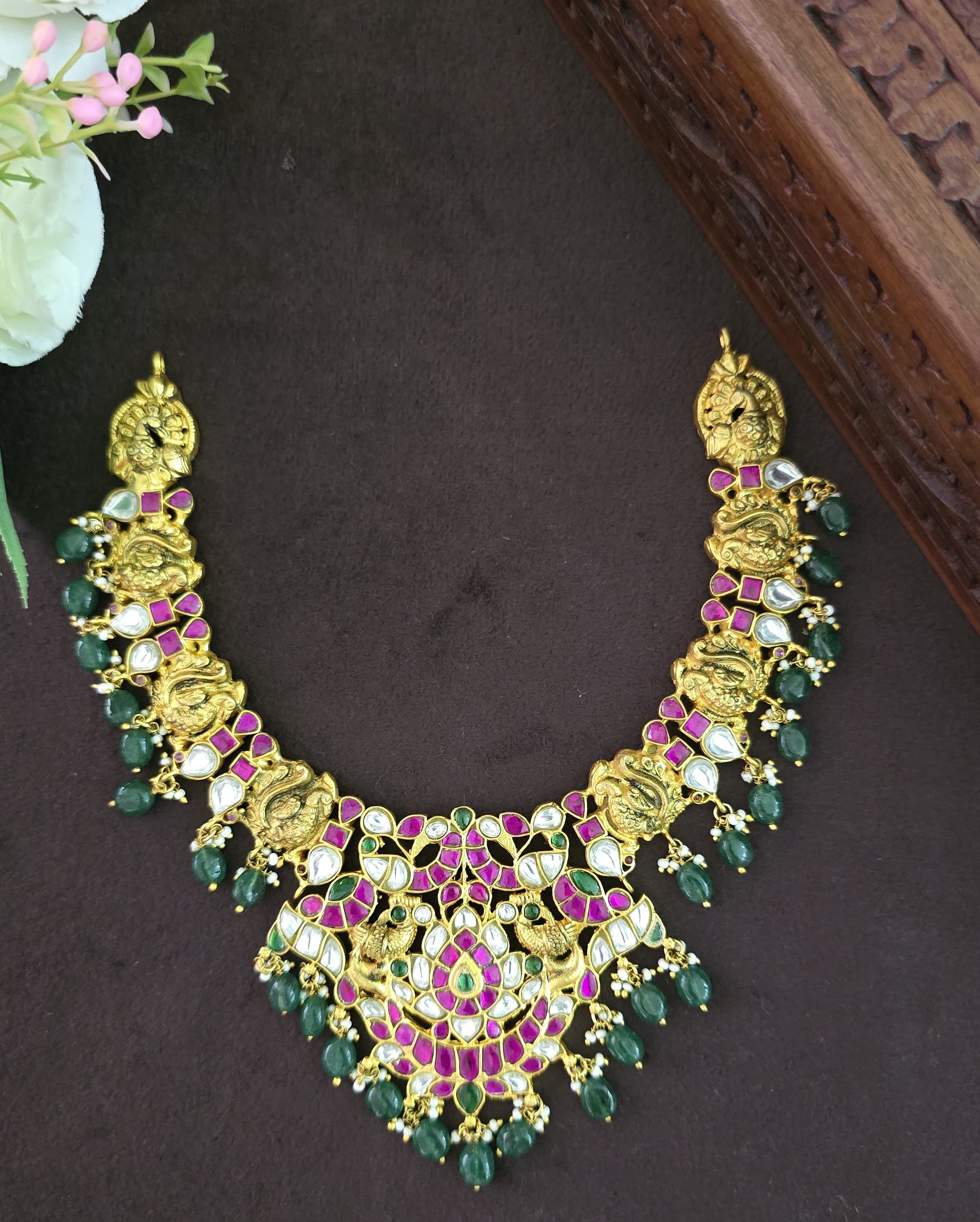 Antique Nakshi Kundan Neckset - SV3152