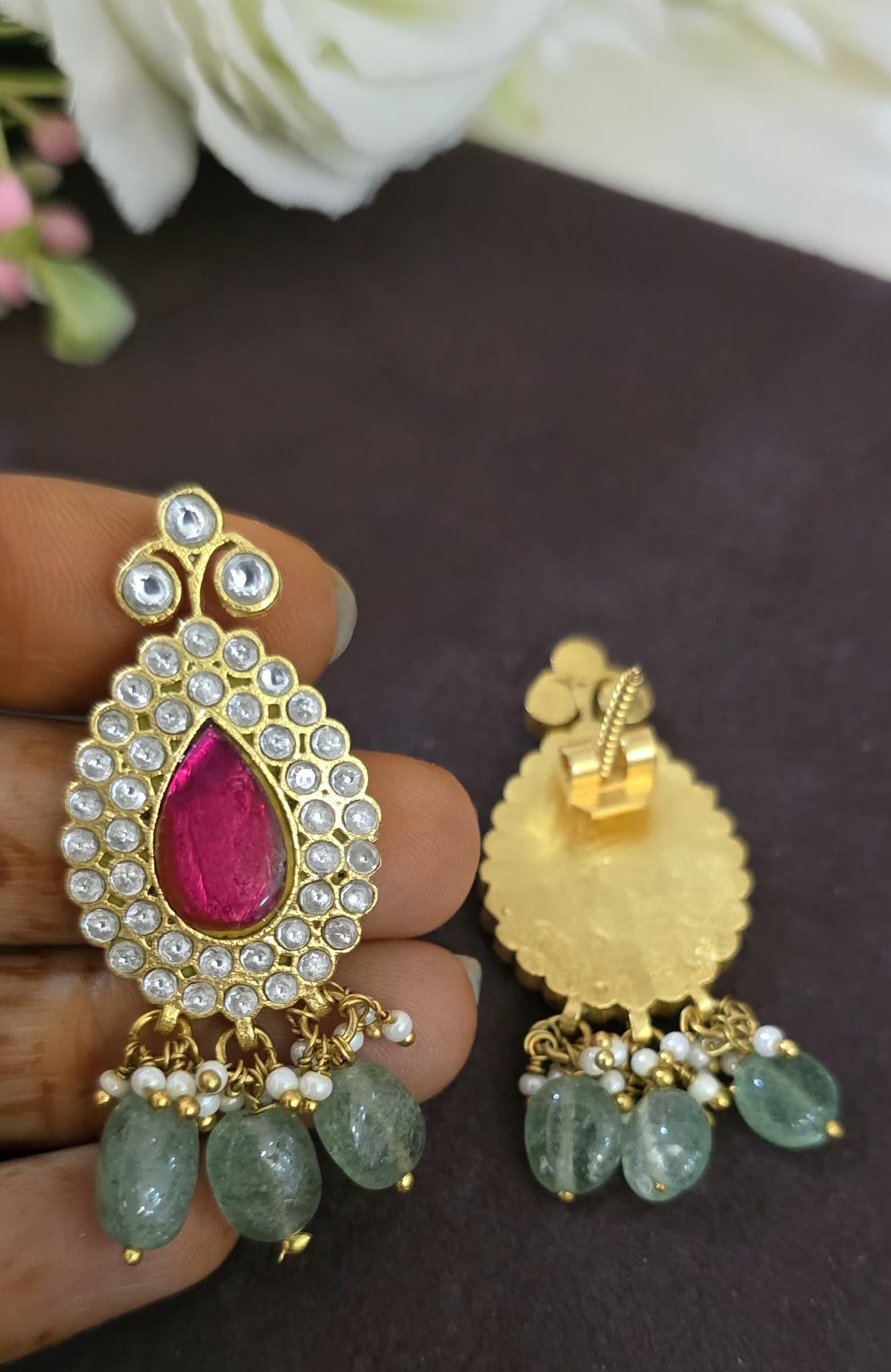 Jadu Kundan Earings - SV3184