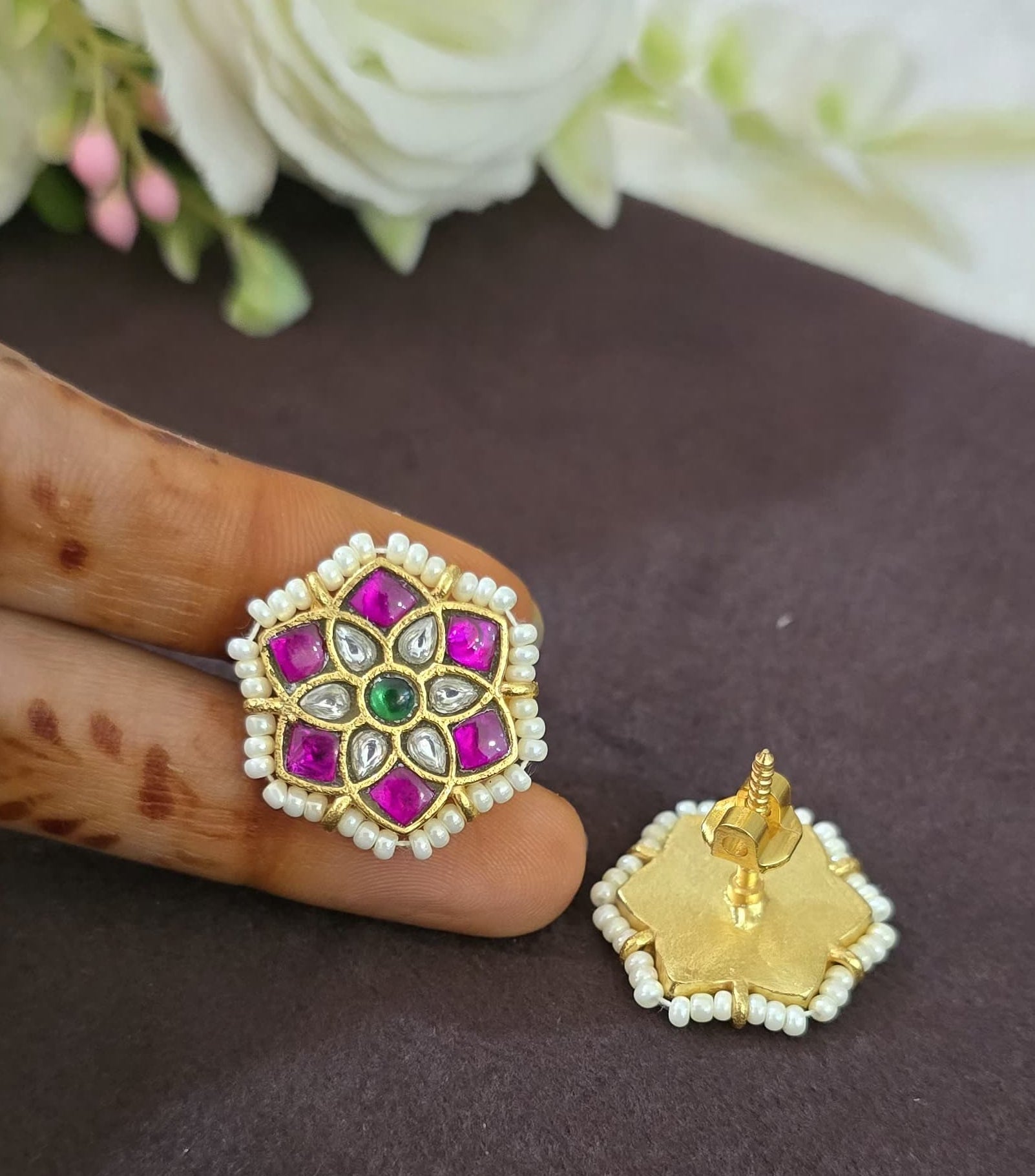 Jadu Kundan Earings - SV3185