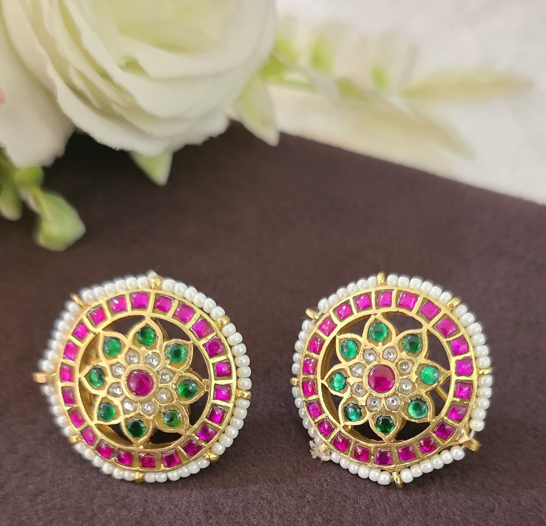 Jadu Kundan Earings - SV3187