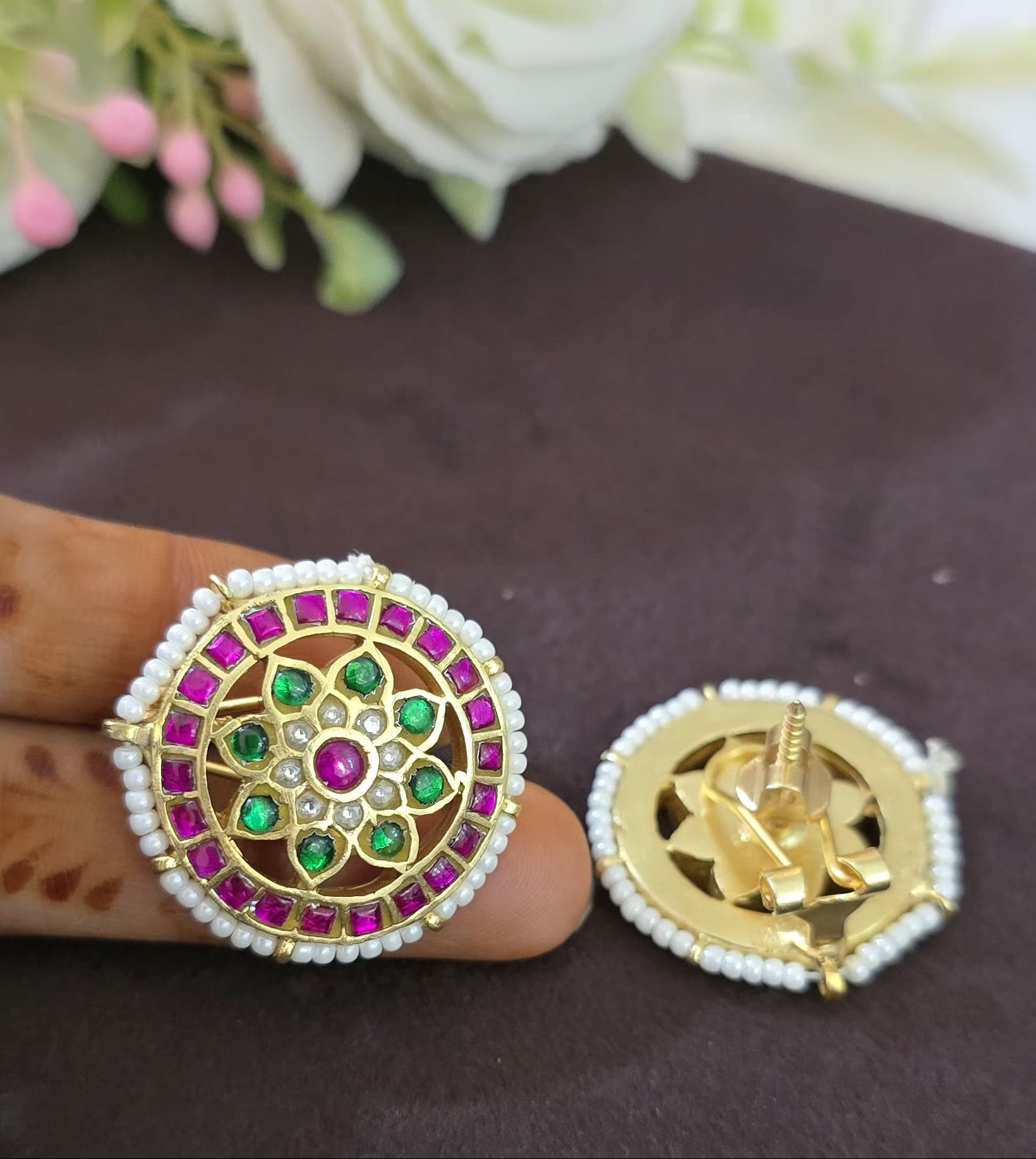 Jadu Kundan Earings - SV3187