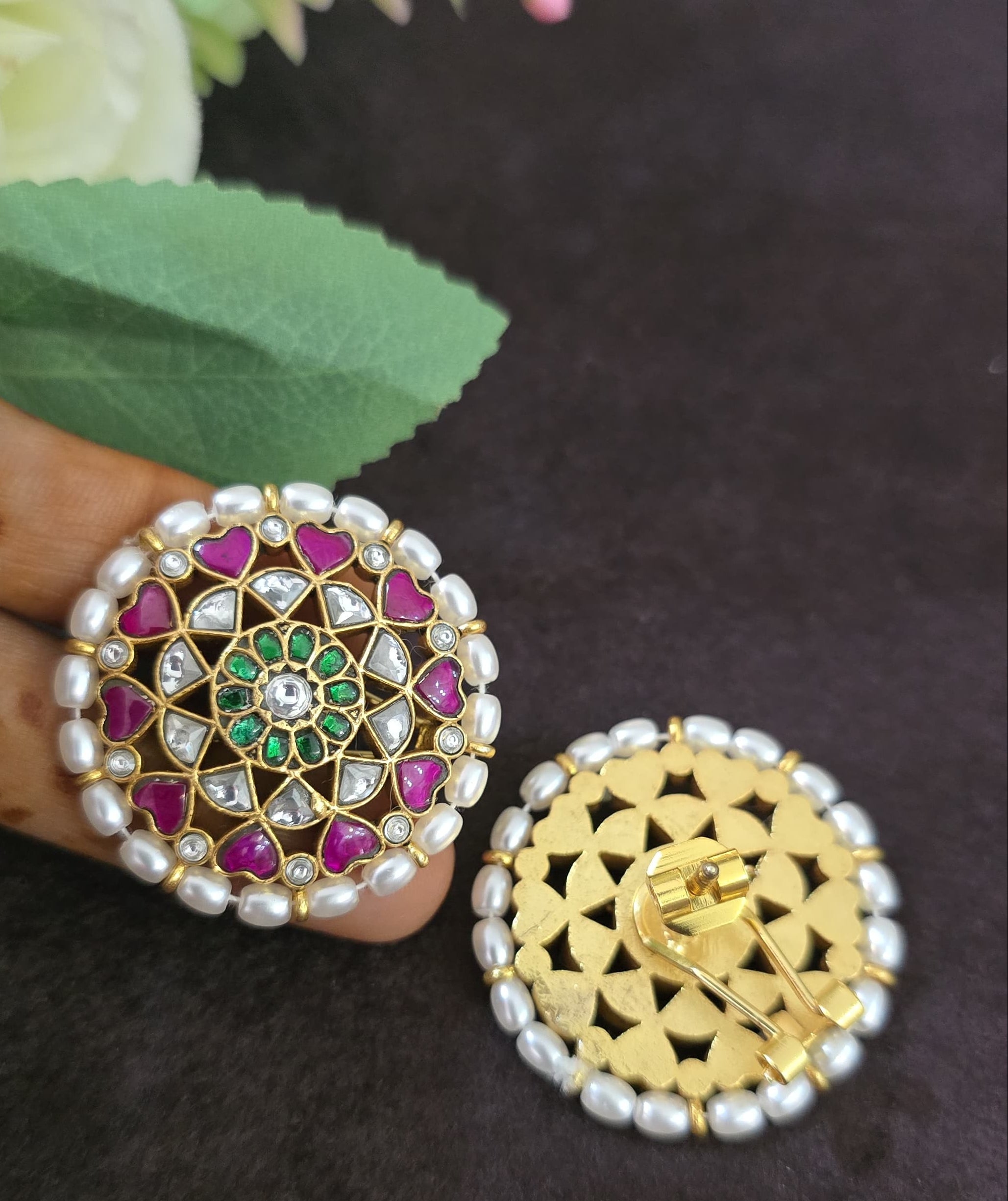 Jadu Kundan Earings - SV3190
