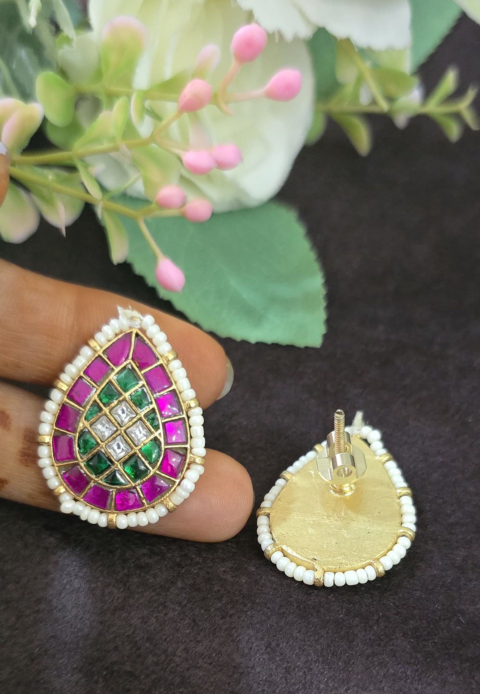 Jadu Kundan Earings - SV3195