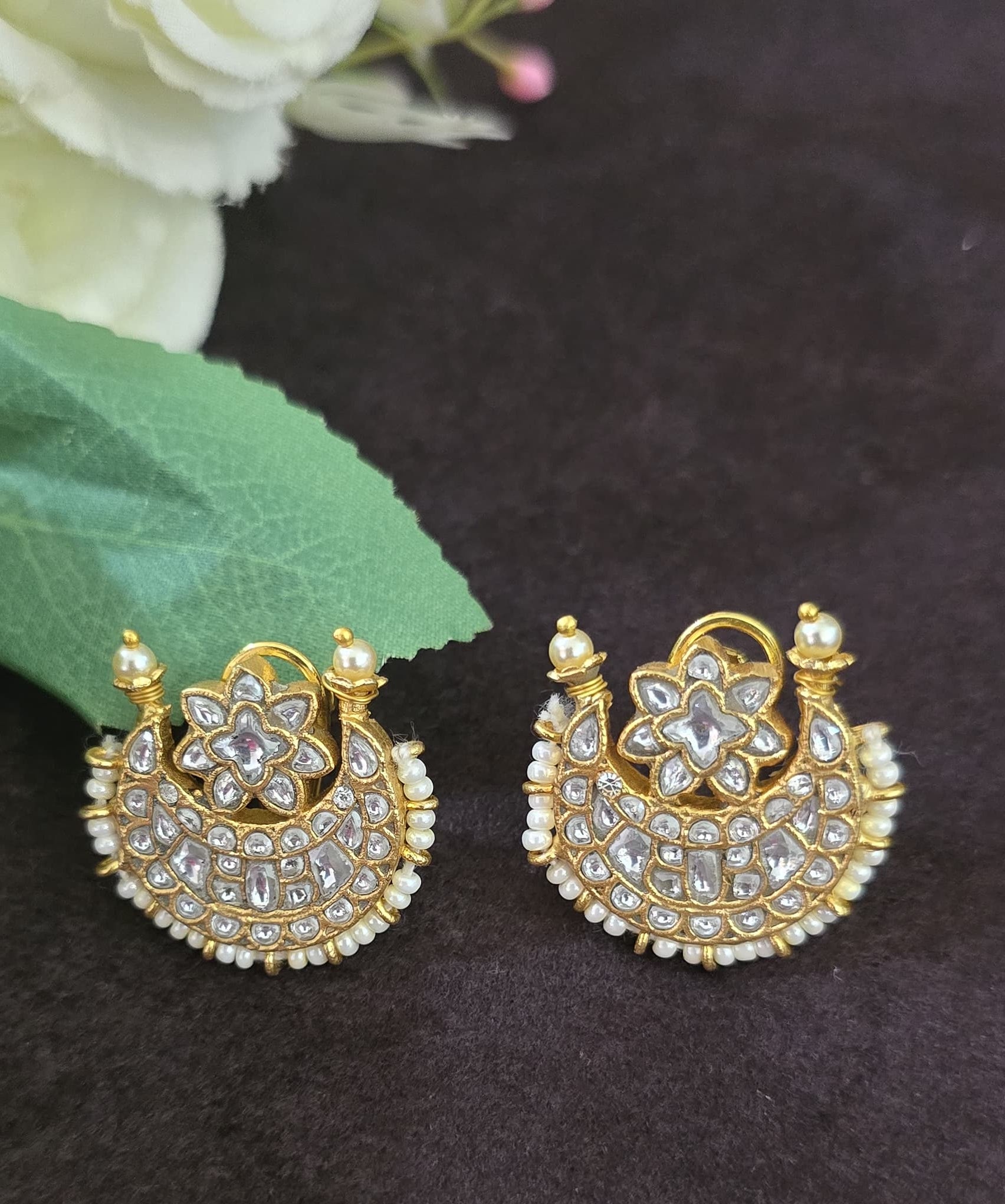 Jadu Kundan Earings - SV3193