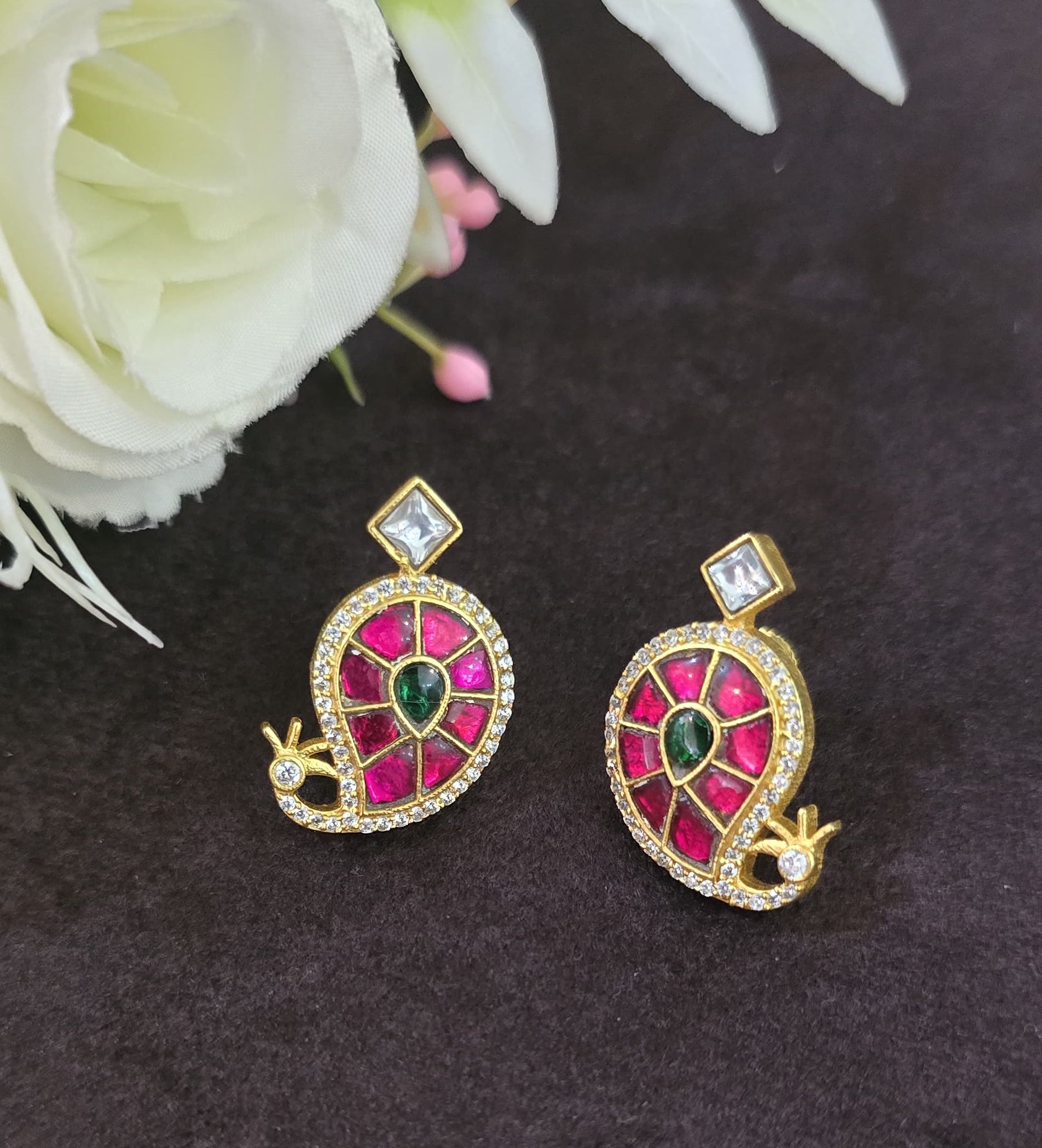 Jadu Kundan Earings - SV3196