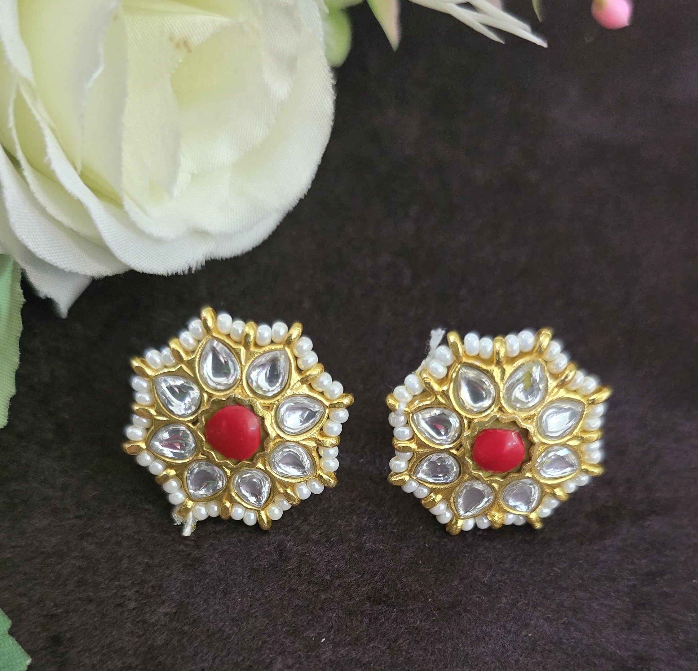 Jadu Kundan Earings - SV3196