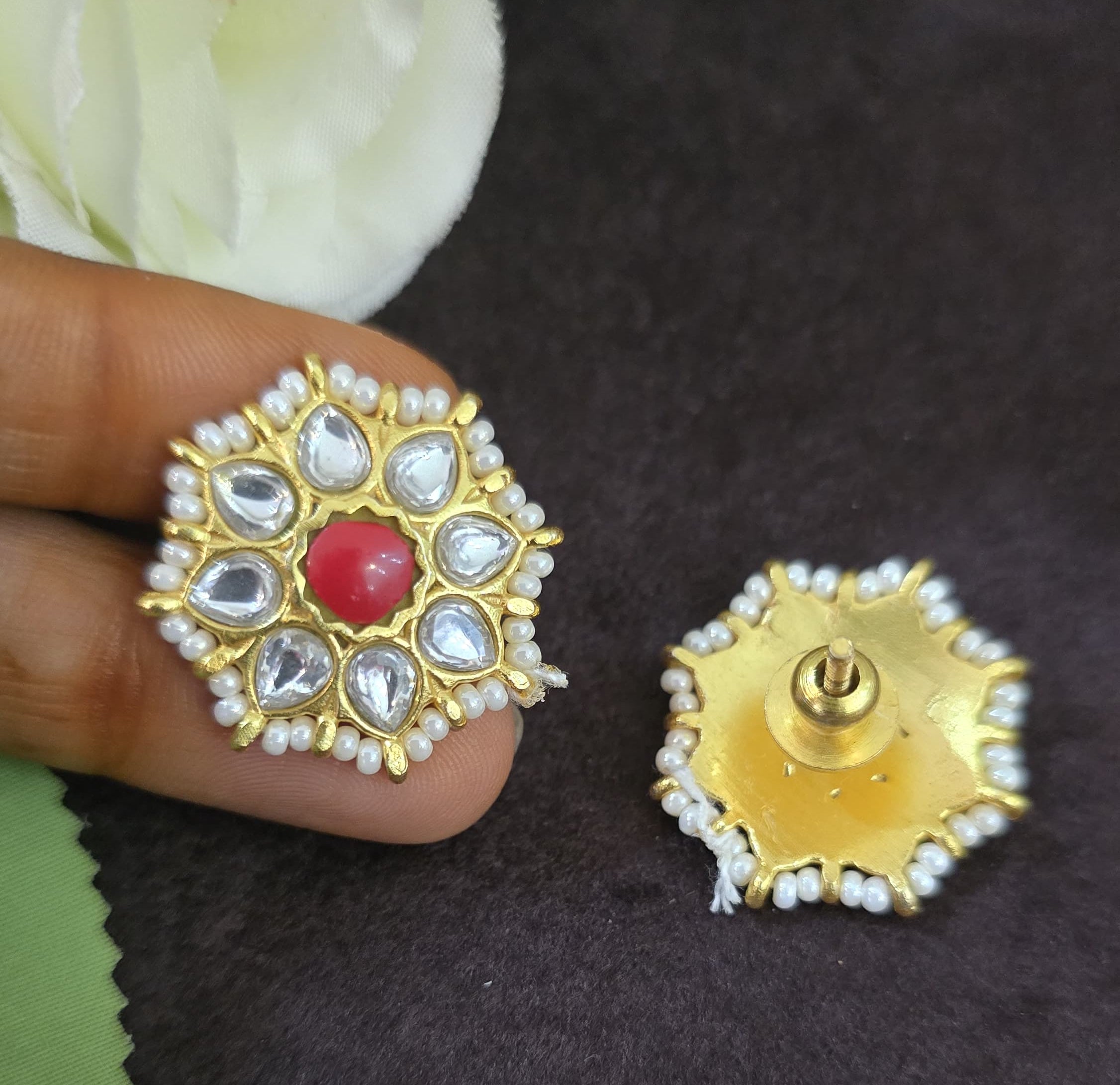 Jadu Kundan Earings - SV3196