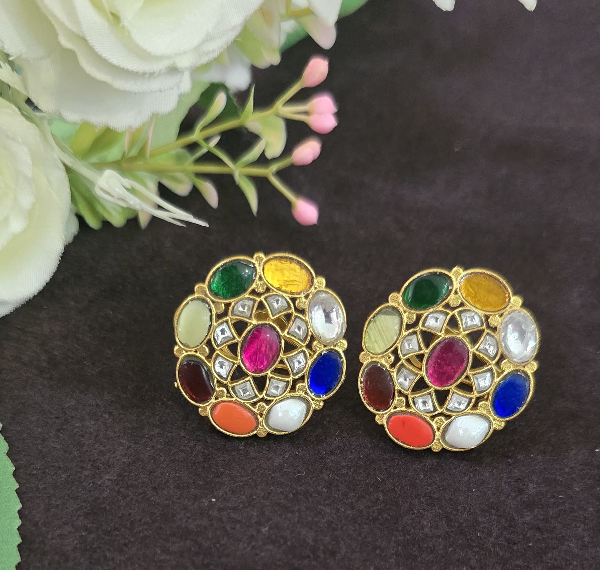 Jadu Kundan Earings - SV3197